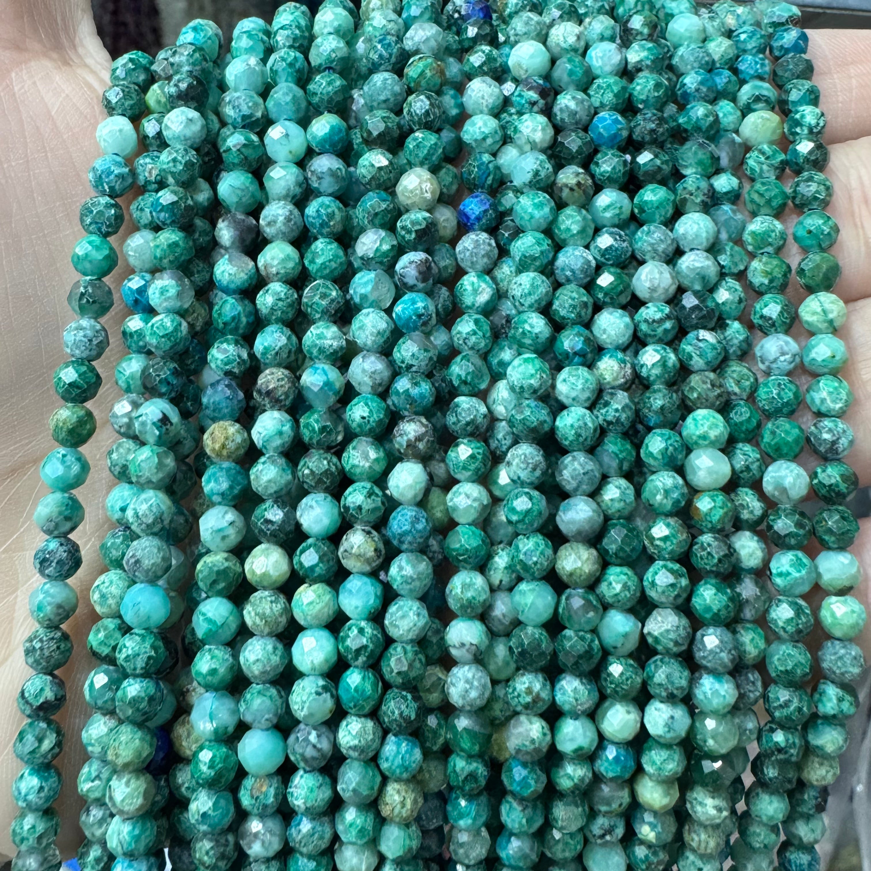 Natural crystal faceted beads 4mm
