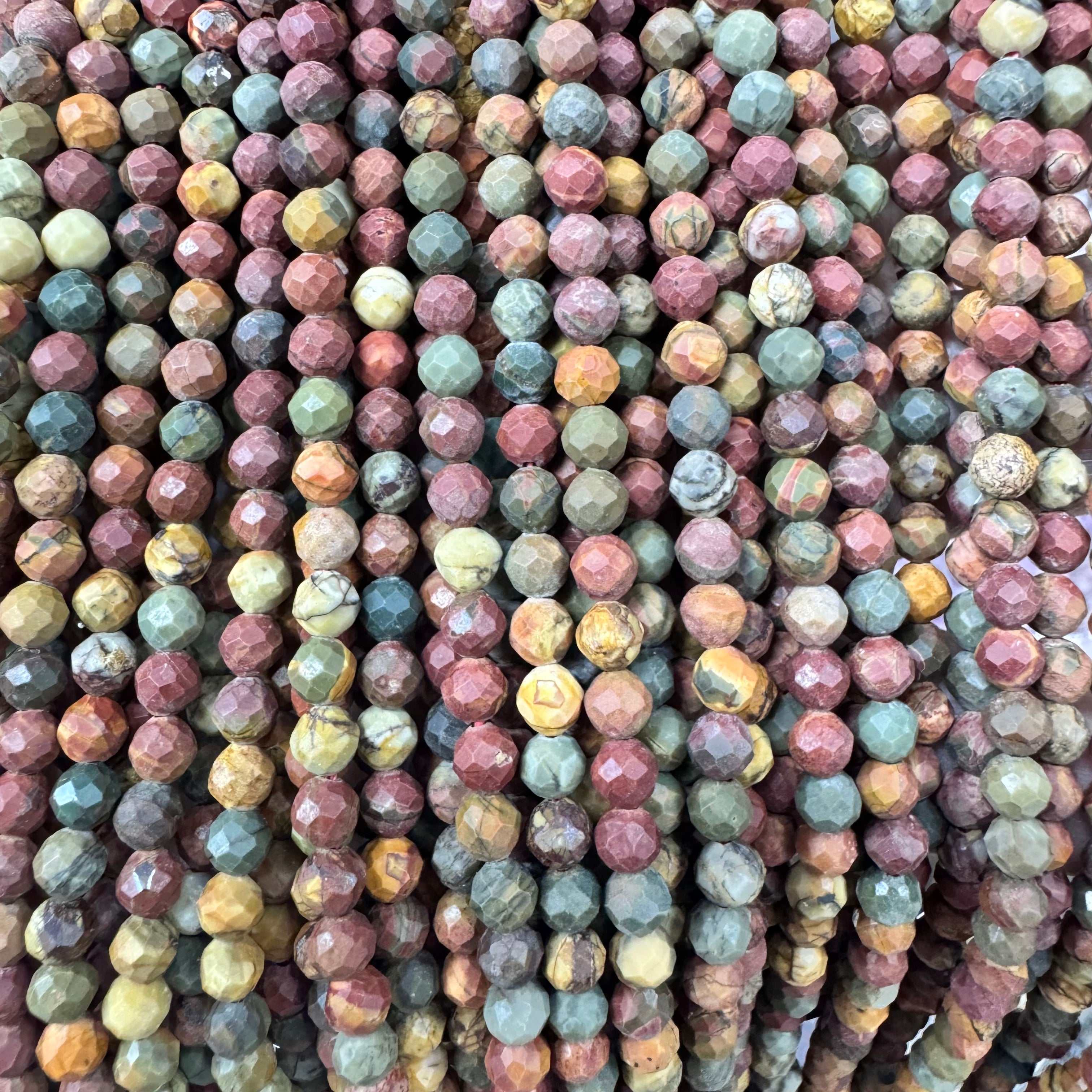 Natural crystal faceted beads 4mm
