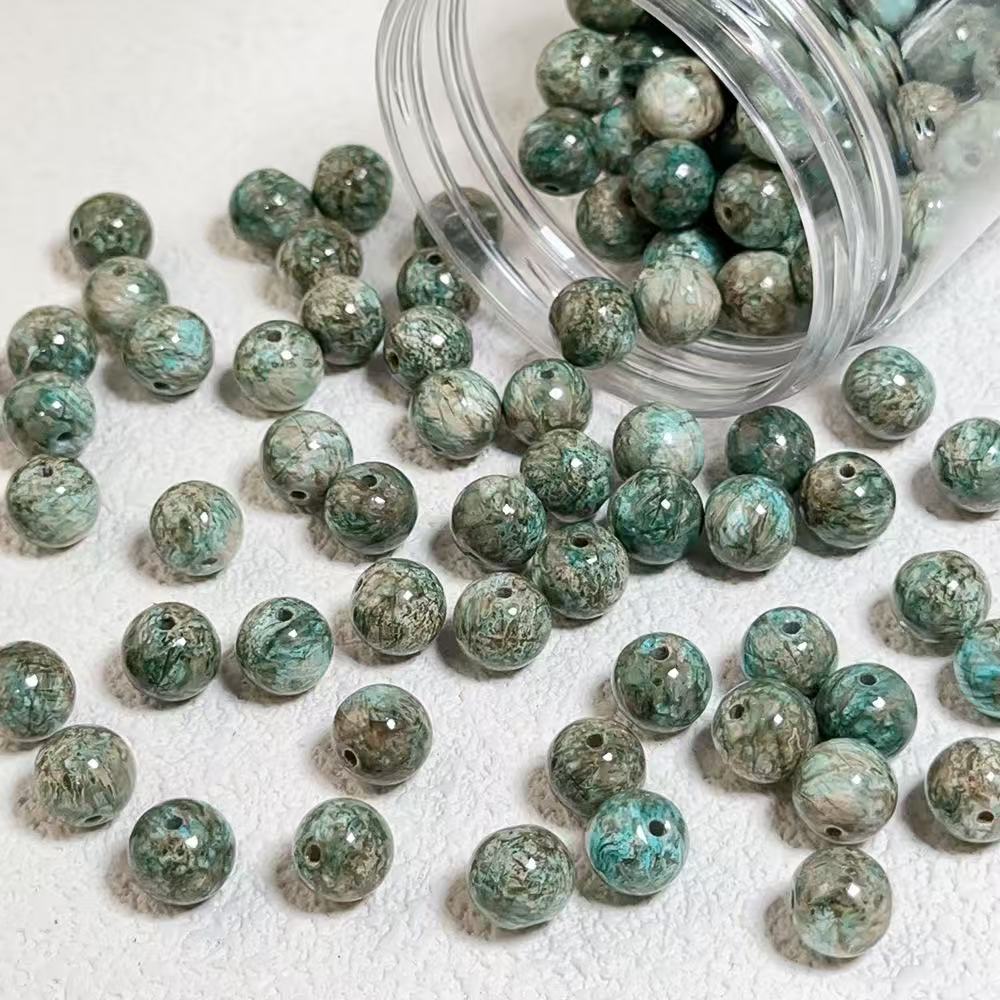 Oil painting beads (10mm 100pcs)