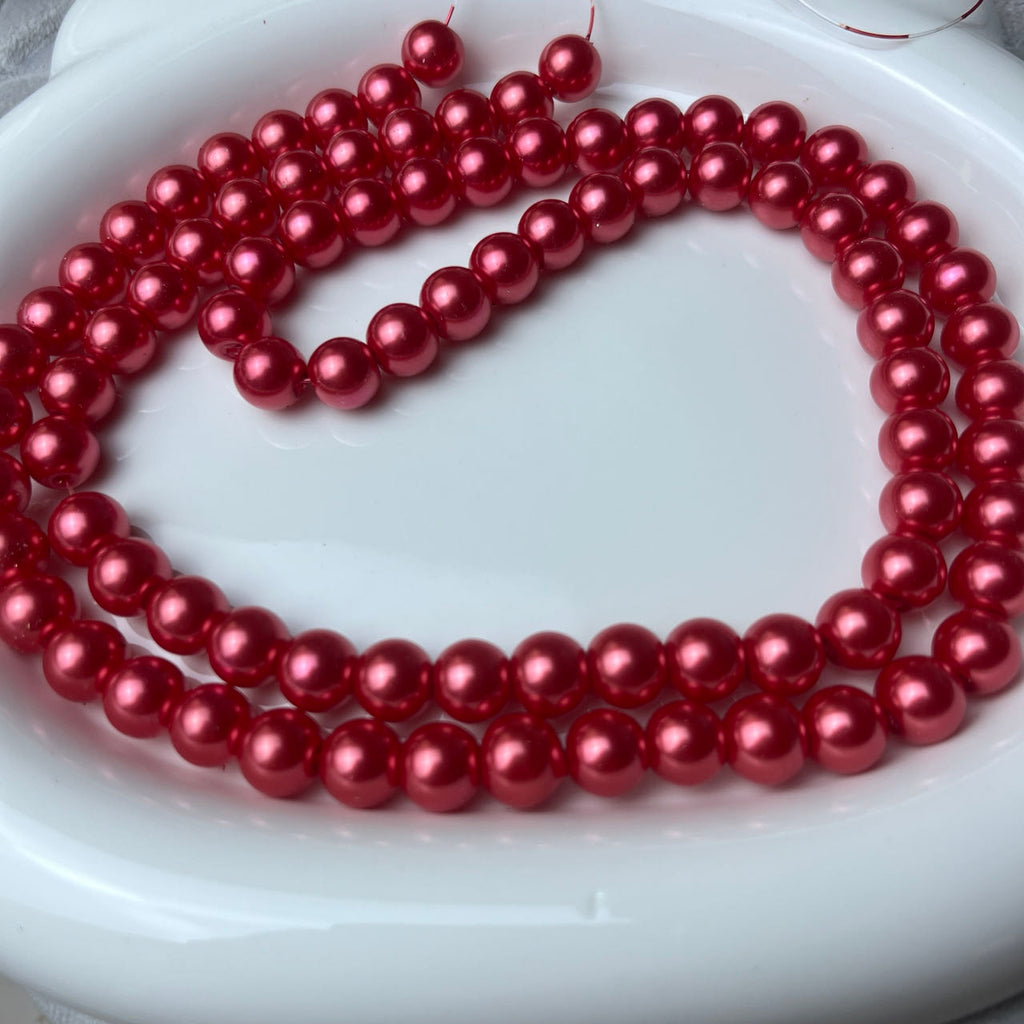Glass pearl beads